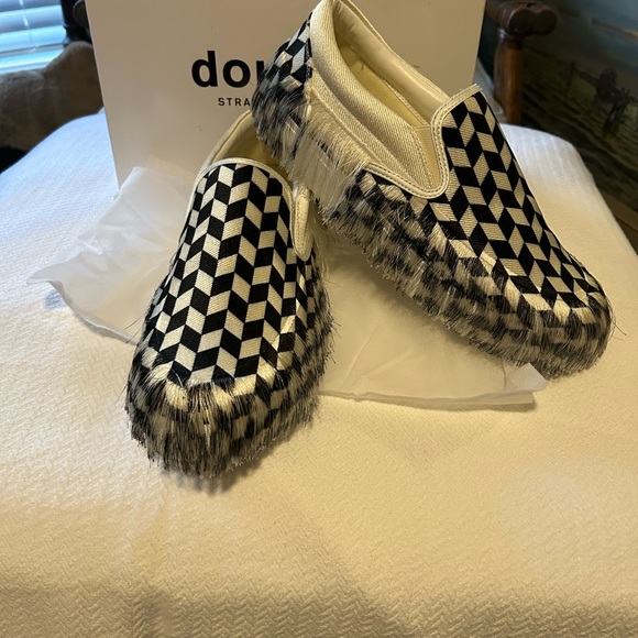 Checkered black and white Fringe sneakers - Picture 5 of 6